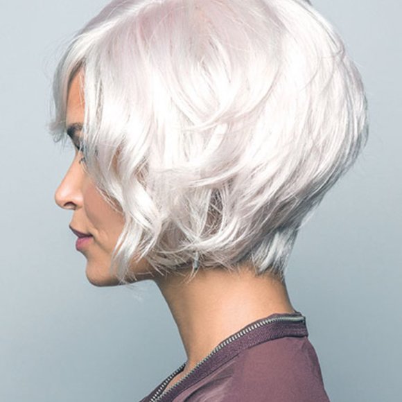 Rae Wig By Rene of Paris, Silver Stone - Picture 4 of 8